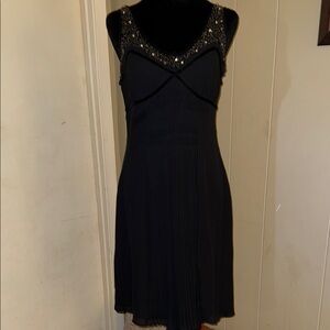 BCBG MAXAZRIA Silk Elegant Black Sleeveless Dress